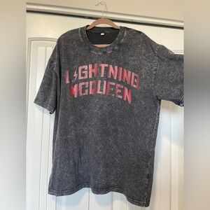 Lightning McQueen Acid Wash Graphic Tee | XL